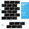 imageArt3d Premium 10Sheet Peel and Stick Tile Backsplash  12quotx12quot for Kitchen  Bright WhiteBlack Marble