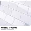 imageArt3d Premium 10Sheet Peel and Stick Tile Backsplash  12quotx12quot for Kitchen  Bright WhiteBright White