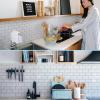 imageArt3d Premium 10Sheet Peel and Stick Tile Backsplash  12quotx12quot for Kitchen  Bright WhiteBright White
