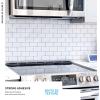 imageArt3d Premium 10Sheet Peel and Stick Tile Backsplash  12quotx12quot for Kitchen  Bright WhiteBright White