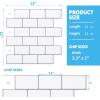 imageArt3d Premium 10Sheet Peel and Stick Tile Backsplash  12quotx12quot for Kitchen  Bright WhiteBright White