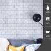 imageArt3d Premium 10Sheet Peel and Stick Tile Backsplash  12quotx12quot for Kitchen  Bright WhiteBright White
