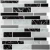 imageArt3d 10Sheet Premium SelfAdhesive Kitchen Backsplash Tiles in Marble30  30cmBlack Marble