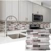 imageArt3d 10Sheet Premium SelfAdhesive Kitchen Backsplash Tiles in Marble30  30cmBrown Marble