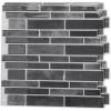 imageArt3d 10Sheet Premium Stick On Kitchen Backsplash Tiles 12quotx12quot Peel and Stick Self Adhesive Wall Tiles White Marble DesignSmoky Black