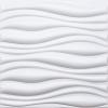 imageArt3d 3D Leather Tiles Decorative 3D Wall Panels White Wave 236quot x 236quot 6 PackWhite Wave