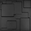 imageArt3d PVC 3D Panel for Interior Wall Decor Wavy Textured Tile 12Pack 197 x 197in WhiteBlack