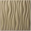 imageArt3d PVC Wave Board Textured 3D Wall Panels White 197quot x 197quot 12 PackWalnut