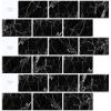 imageArt3d Premium 10Sheet Peel and Stick Tile Backsplash  12quotx12quot for Kitchen  Bright WhiteBlack Marble