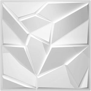 imageArt3d 197in x 197in Pack Of 12 Wall Panel Diamond BlueGeometric White