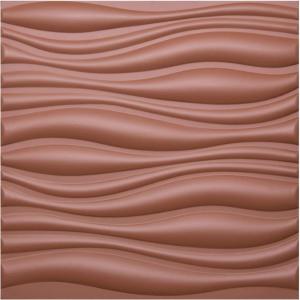 imageArt3d 32 Sq Ft Decorative 3D Wall Panels for TV Background Plant FiberChocolate Wave