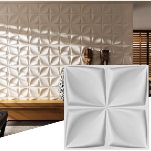 imageArt3d 32 Sq Ft Decorative 3D Wall Panels for TV Background Plant FiberPlant Fiber  White Matt Cornus Angustata