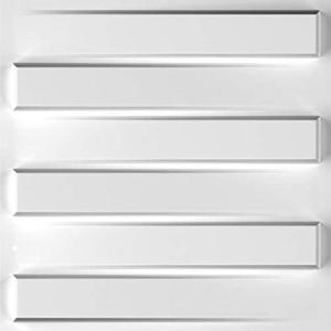 imageArt3d 32 Sq Ft Decorative 3D Wall Panels for TV Background Plant FiberWhite197x197