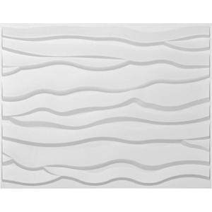 imageArt3d 32 Sq Ft Decorative 3D Wall Panels for TV Background Plant FiberWhite315x246