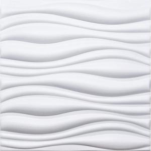 imageArt3d 3D Leather Tiles Decoartive 3D Wall Panels Chocolate Diamond 236quot x 236quot 6 PackWhite Wave