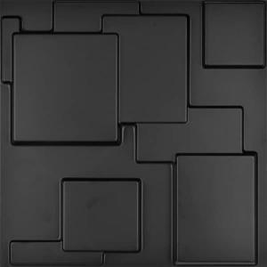 imageArt3d PVC 3D Panel for Interior Wall Decor Wavy Textured Tile 12Pack 197 x 197in WhiteBlack
