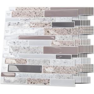 imageArt3d Peel and Stick Brick Kitchen Backsplash SelfAdhesive Wall Tile Stone Design 10 Sheets Blue Marble 30  30cm A17020P10Terrazzo