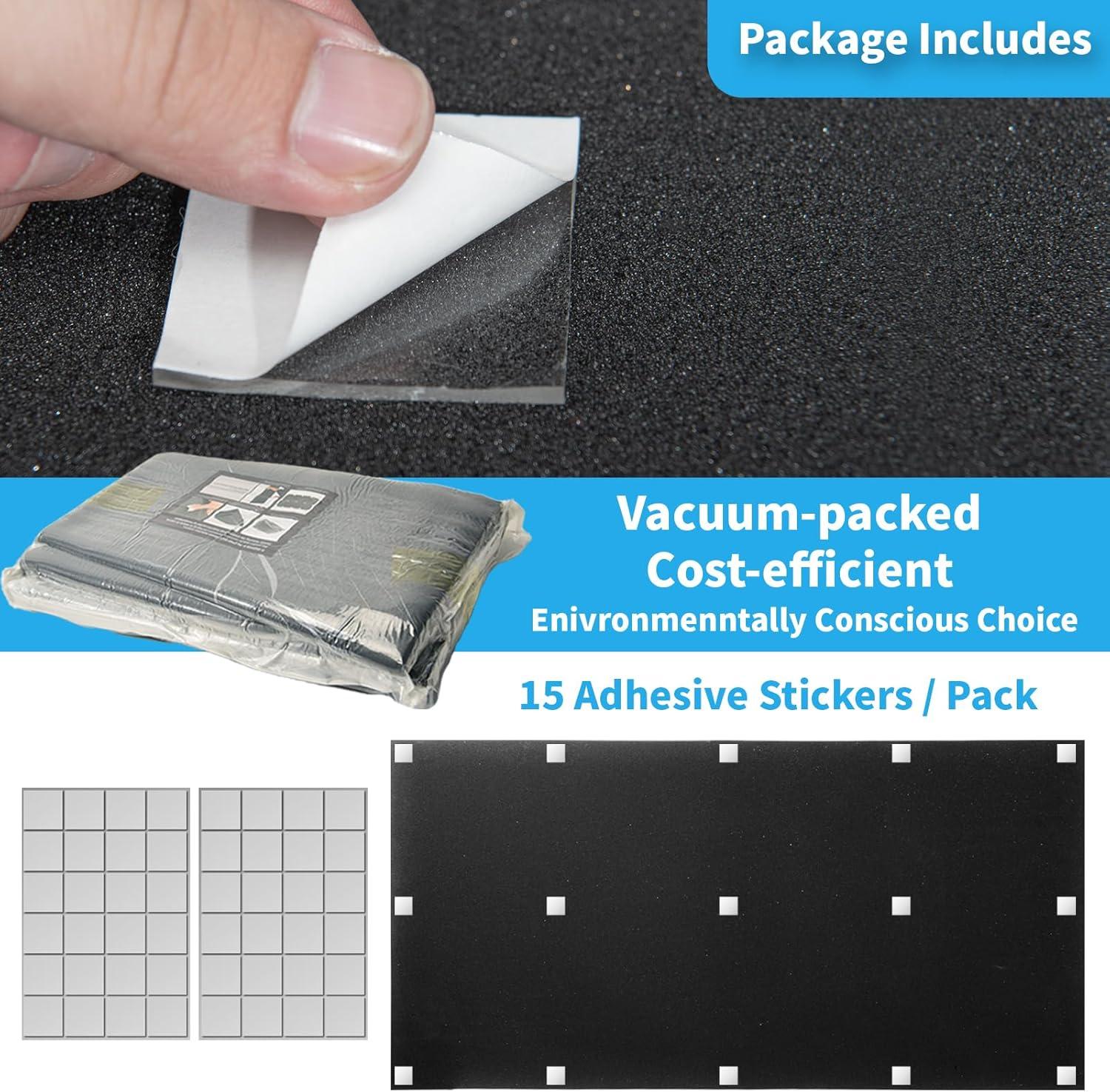 imageArt3d 10Pack Peel and Stick Acoustic Panels with Acrylic Tape  12 x 48 inches Self Adhesive Sound Absorbing Polyester Wall Panels for Home Office Studio BlackBlackfoam