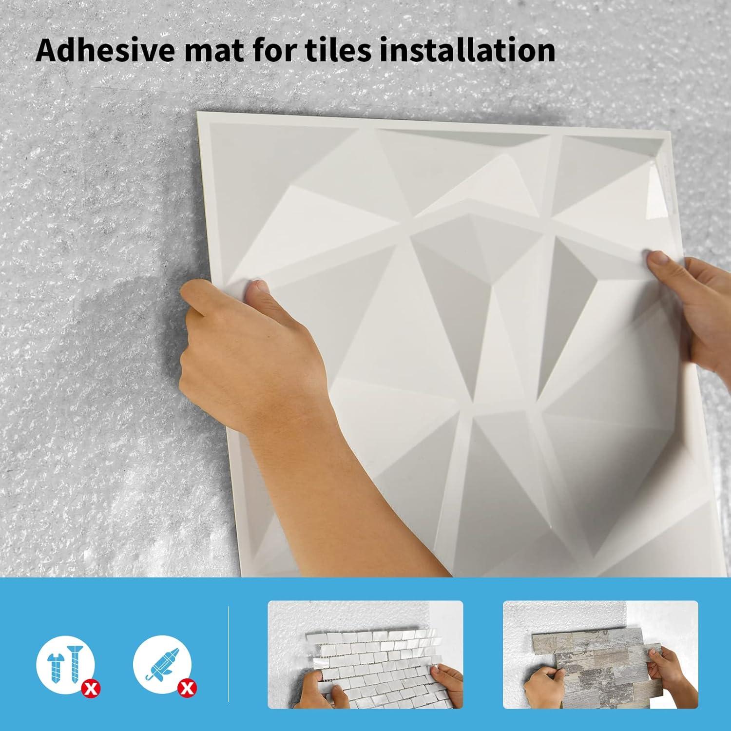 imageArt3d 12inX 360in DoubleSided Tape Sheet for Crafts Arts DIY Projects Reinforcing Sticky Adhesive for Peel and Stick Tiles DamageFree ResidueFree12in x 120in
