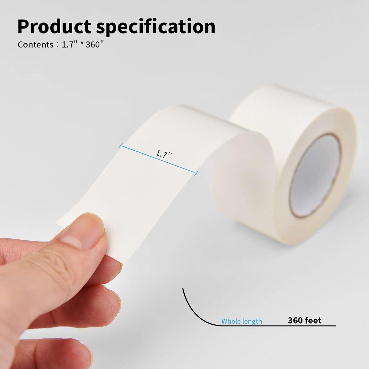 imageArt3d 12inX 360in DoubleSided Tape Sheet for Crafts Arts DIY Projects Reinforcing Sticky Adhesive for Peel and Stick Tiles DamageFree ResidueFree12in x 360in