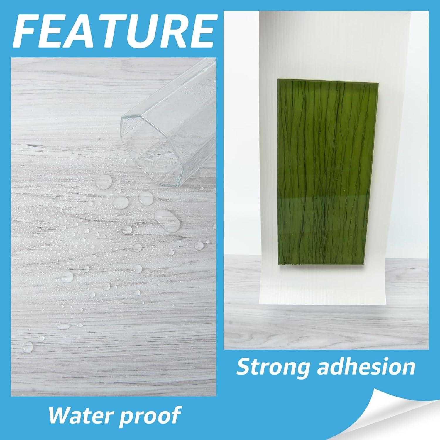 imageArt3d 15 Sqft Peel and Stick Floor Tiles 10Pcs Luxury Vinyl Plank Flooring Wood Look Adhesive and Waterproof Tile Sticker for Bedroom Living Room Kitchen TeakWhiteGrey