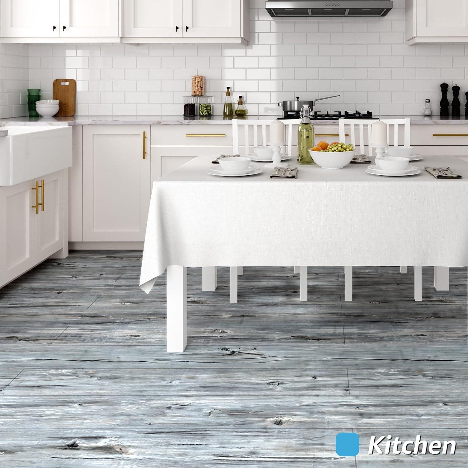 imageArt3d 15 Sqft Peel and Stick Floor Tiles 10Pcs Luxury Vinyl Plank Flooring Wood Look Adhesive and Waterproof Tile Sticker for Bedroom Living Room Kitchen TeakDust Grey