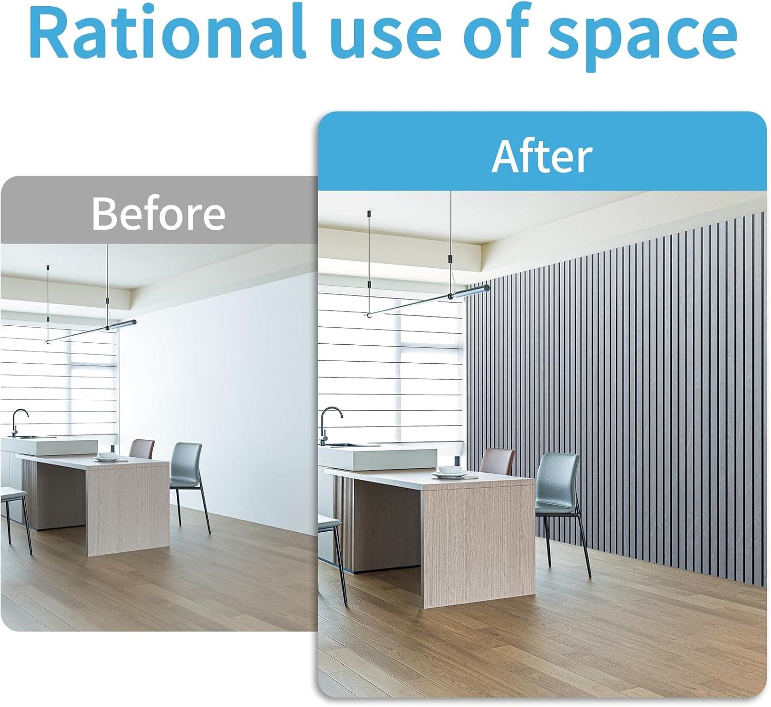 imageArt3d 4Pack GlueOn Herringbone Wainscoting Panel for Interior Wall Decor  104 x 12 Inch Polystyrene Ultralight Slim Slat Wall Panels for Living Room Bedroom MahoganySlate