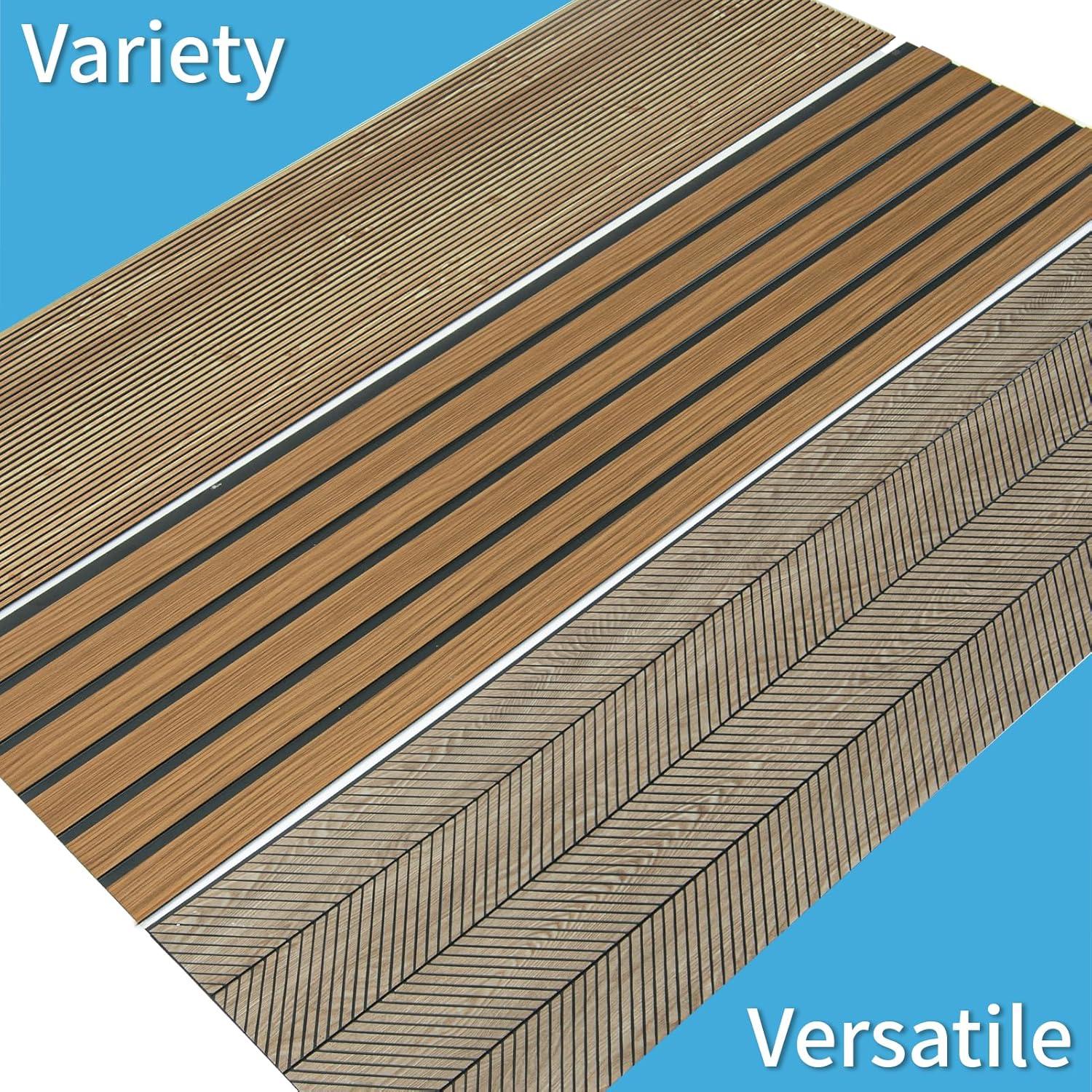 imageArt3d 4Pack GlueOn Herringbone Wainscoting Panel for Interior Wall Decor  104 x 12 Inch Polystyrene Ultralight Slim Slat Wall Panels for Living Room Bedroom MahoganyAsh