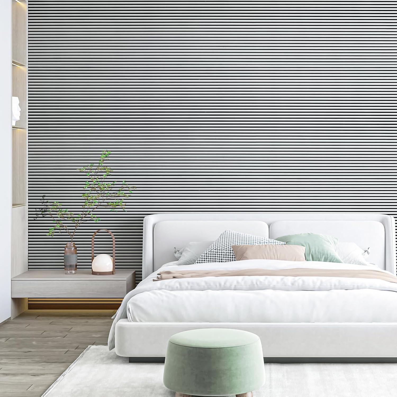 imageArt3d 4Pack GlueOn Herringbone Wainscoting Panel for Interior Wall Decor  104 x 12 Inch Polystyrene Ultralight Slim Slat Wall Panels for Living Room Bedroom MahoganyPoplar