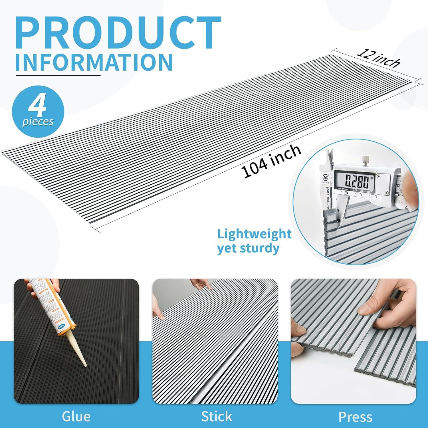 imageArt3d 4Pack GlueOn Herringbone Wainscoting Panel for Interior Wall Decor  104 x 12 Inch Polystyrene Ultralight Slim Slat Wall Panels for Living Room Bedroom MahoganyPoplar