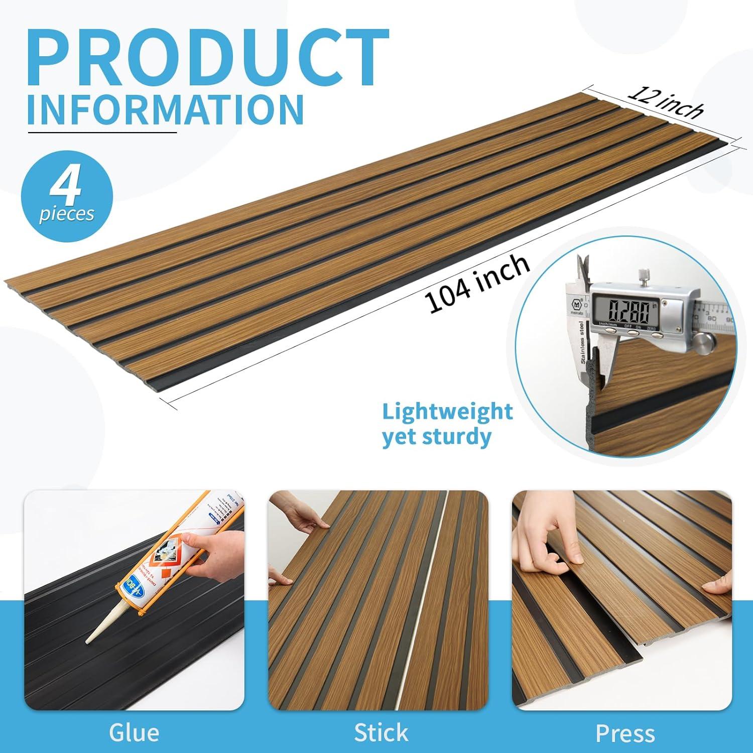 imageArt3d 4Pack GlueOn Herringbone Wainscoting Panel for Interior Wall Decor  104 x 12 Inch Polystyrene Ultralight Slim Slat Wall Panels for Living Room Bedroom MahoganyRosewood