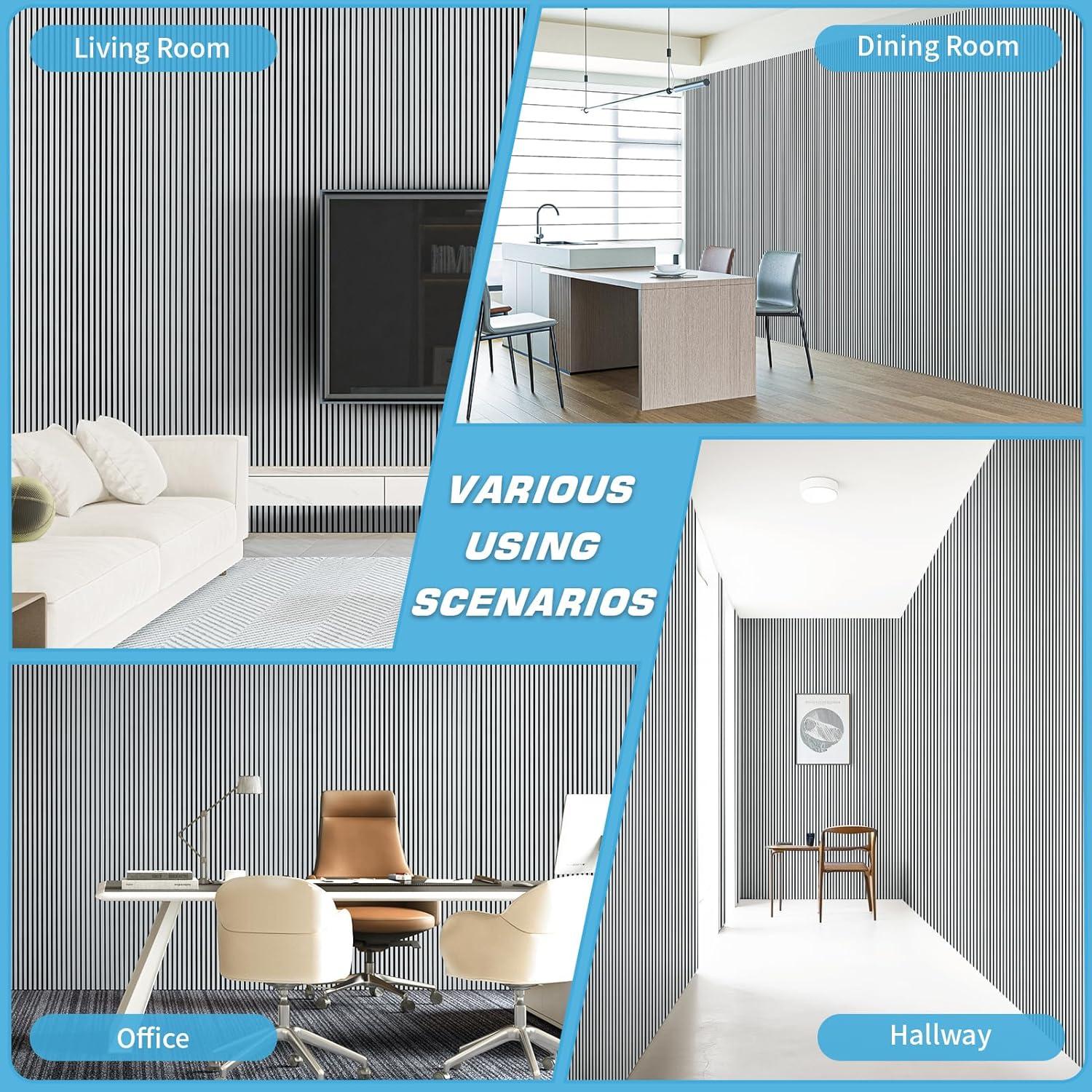 imageArt3d 4Pack GlueOn Herringbone Wainscoting Panel for Interior Wall Decor  104 x 12 Inch Polystyrene Ultralight Slim Slat Wall Panels for Living Room Bedroom MahoganyPoplar
