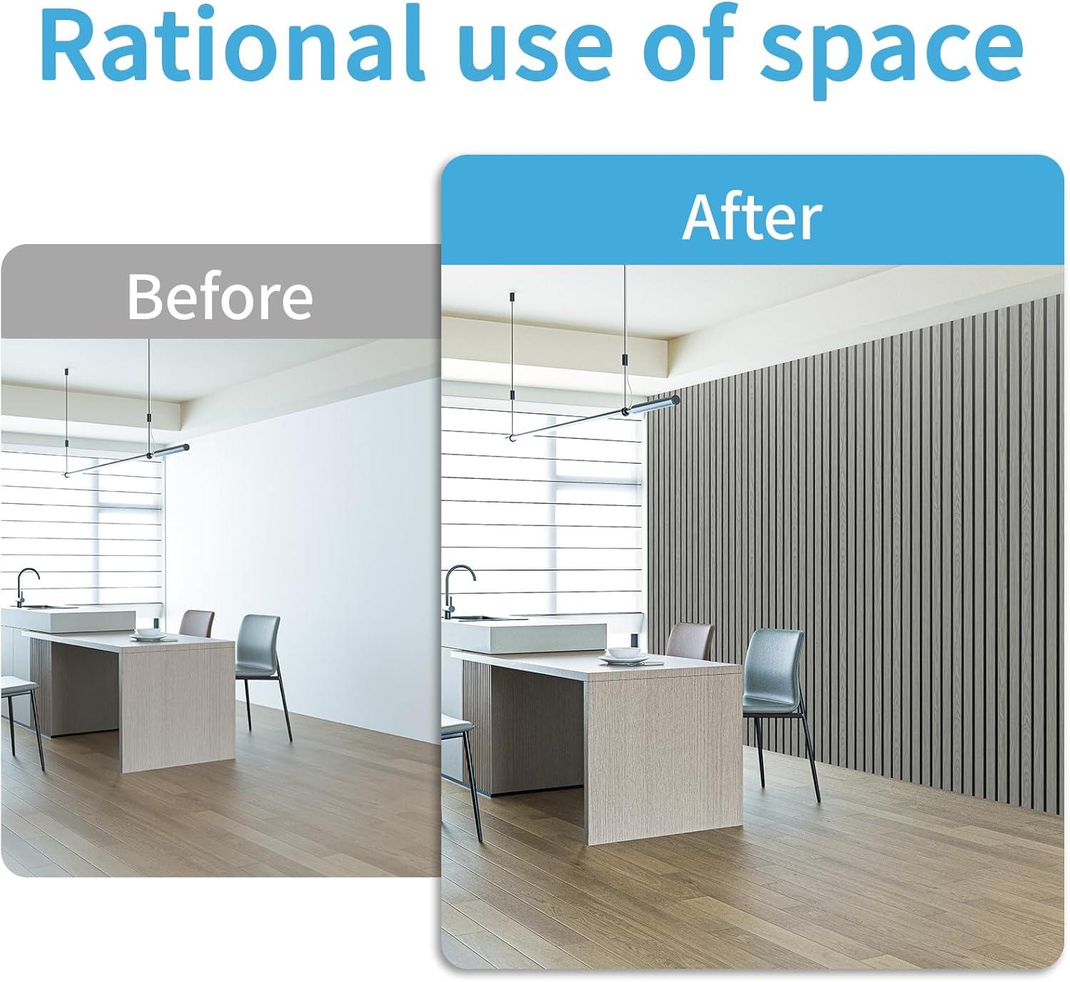 imageArt3d 4Pack GlueOn Herringbone Wainscoting Panel for Interior Wall Decor  104 x 12 Inch Polystyrene Ultralight Slim Slat Wall Panels for Living Room Bedroom MahoganyAsh
