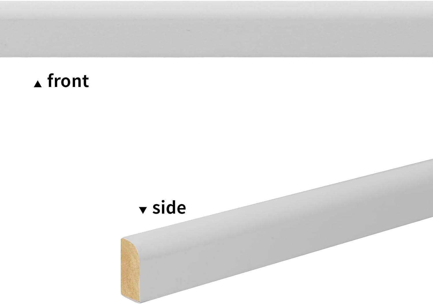 imageArt3d 4Pack Wall Molding Trim 8 ft Each MDF Wainscoting Panels Paintable ampamp WarpResistant Easy Adhesive Installation for Living Room Bedroom ampamp Office Dco Total Length 32 ft White 2White 3