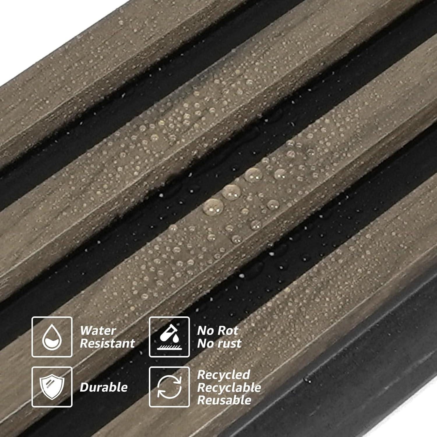 imageArt3d 8Pack WPC Wood Slat Wall Panel for Interior Dcor 3D Wood Fluted Acoustic Wall Paneling for Living Room Bedroom Home ampamp Office Accent Decor  96 x 6 Inch WalnutEbony