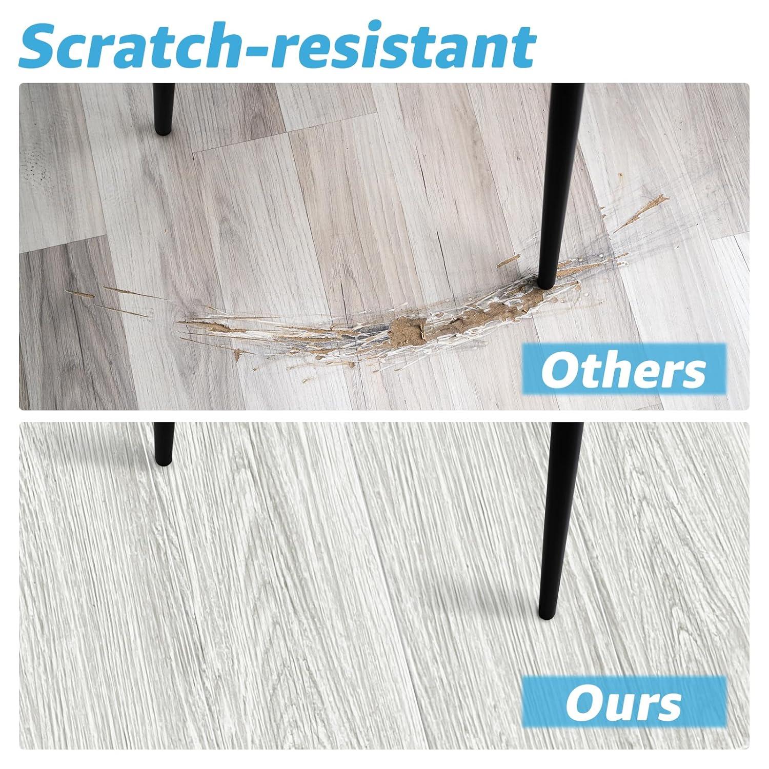 imageArt3d Interlocking Luxury Wood Flooring Tile Wood Floor Plank for Kitchen Bathroom  Waterproof AntiSlip WearResistant Reusable 8Pack Sample 6 x 6 inchVenice Ash