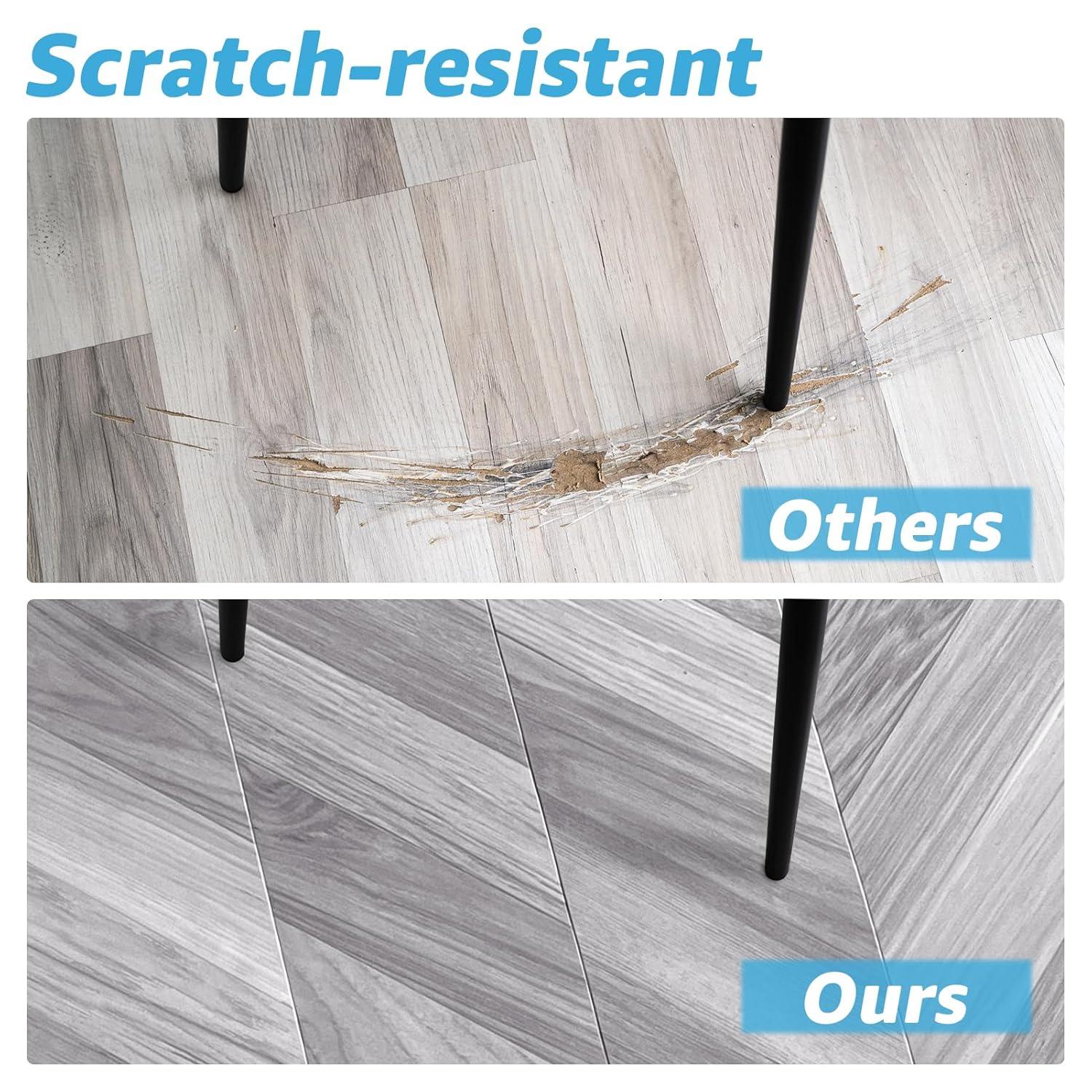 imageArt3d Interlocking Luxury Wood Flooring Tile Wood Floor Plank for Kitchen Bathroom  Waterproof AntiSlip WearResistant Reusable 8Pack Sample 6 x 6 inchDawn Ash