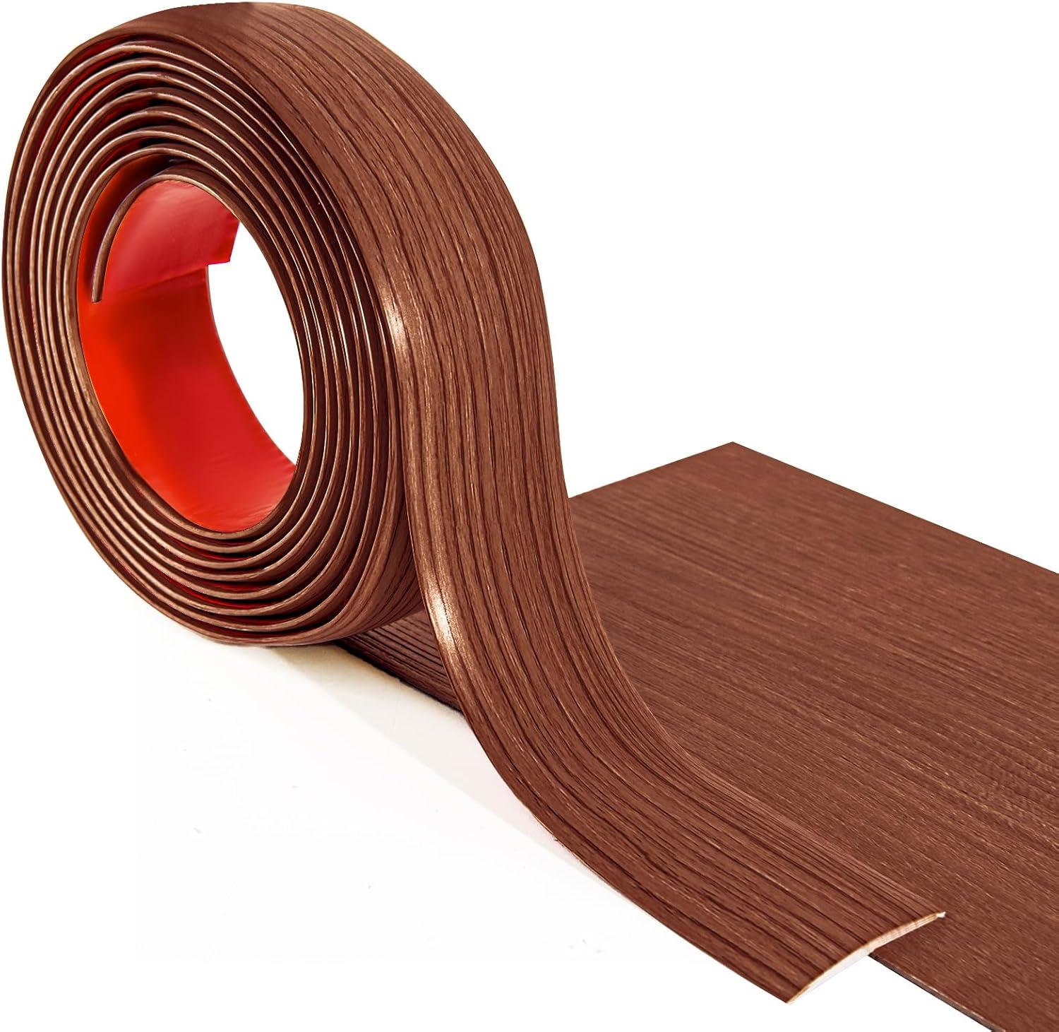 imageArt3d Self Adhesive Vinyl Floor Transition Strip Laminate Floor Strip Floor Flat Divider Strip for Joining Floor Gaps Carpet Threshold Transition Floor Tiles 10 FT 157in WhiteWashedCherry