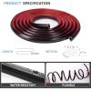 imageArt3d 10 Ft Flexible Trim Caulk Strip Peel and Stick Trim for Molding Tile Edge Ceiling Wall Corner in SilverBlack