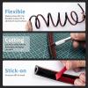 imageArt3d 10 Ft Flexible Trim Caulk Strip Peel and Stick Trim for Molding Tile Edge Ceiling Wall Corner in SilverBlack