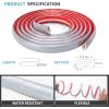 imageArt3d 10 Ft Flexible Trim Caulk Strip Peel and Stick Trim for Molding Tile Edge Ceiling Wall Corner in SilverSilver