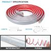 imageArt3d 10 Ft Flexible Trim Caulk Strip Peel and Stick Trim for Molding Tile Edge Ceiling Wall Corner in SilverSilver