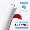 imageArt3d 10 Ft Flexible Trim Caulk Strip Peel and Stick Trim for Molding Tile Edge Ceiling Wall Corner in SilverWhite