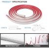 imageArt3d 10 Ft Flexible Trim Caulk Strip Peel and Stick Trim for Molding Tile Edge Ceiling Wall Corner in SilverWhite