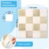 imageArt3d 10Pack HeavyDuty Peel and Stick Backsplash 12x12 Inch SelfAdhesive Wall Tile Stick on Kitchen Countertop Beige and WhiteBeige and White