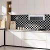 imageArt3d 10Pack HeavyDuty Peel and Stick Backsplash 12x12 Inch SelfAdhesive Wall Tile Stick on Kitchen Countertop Beige and WhiteBlackWhite