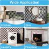 imageArt3d 10Pack HeavyDuty Peel and Stick Backsplash 12x12 Inch SelfAdhesive Wall Tile Stick on Kitchen Countertop Beige and WhiteBlackWhite