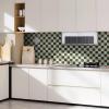 imageArt3d 10Pack HeavyDuty Peel and Stick Backsplash 12x12 Inch SelfAdhesive Wall Tile Stick on Kitchen Countertop Beige and WhiteDarkgreen and Warm White