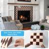 imageArt3d 10Pack HeavyDuty Peel and Stick Backsplash 12x12 Inch SelfAdhesive Wall Tile Stick on Kitchen Countertop Beige and WhiteRedbrown and Warm White