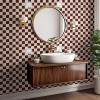 imageArt3d 10Pack HeavyDuty Peel and Stick Backsplash 12x12 Inch SelfAdhesive Wall Tile Stick on Kitchen Countertop Beige and WhiteRedbrown and Warm White